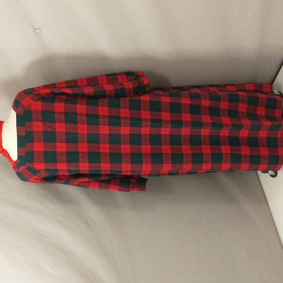 Cozy Soft Nightgown Red Green Plaid 100 Cotton sz 2x Comfortable Colorful Tarten - Picture 5 of 12